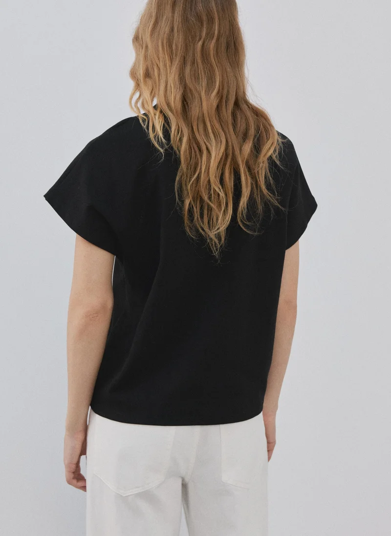 مانجو Short-sleeved cotton t-shirt